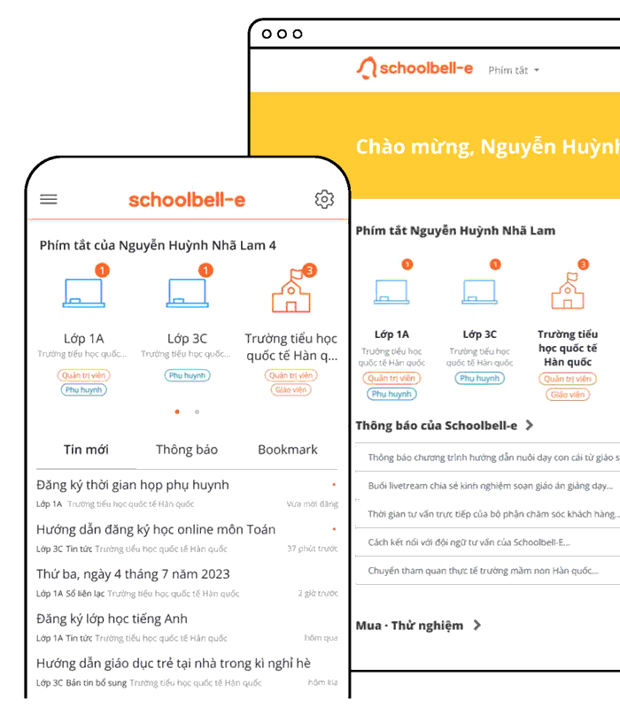 Schoolbell-e sử dụng được trên nhiều thiết bị